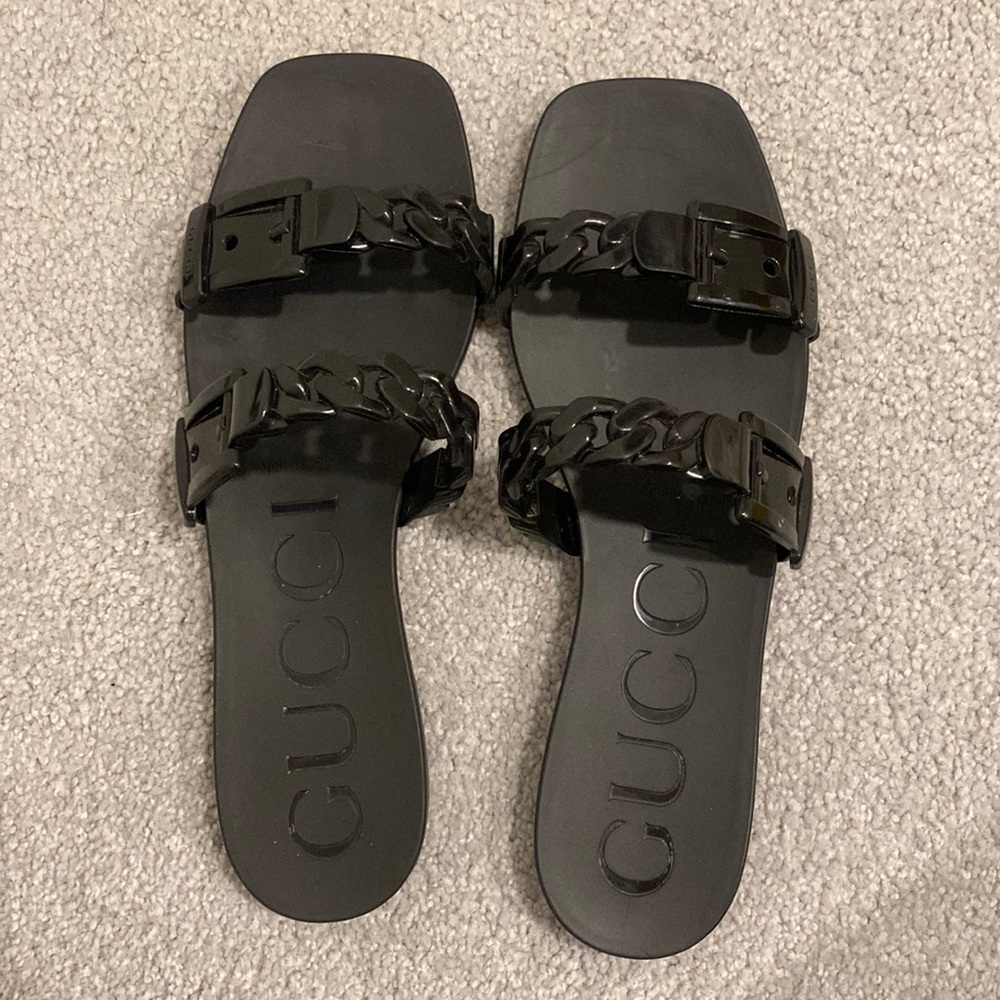 Gucci Women’s Rubber Slide Sandal